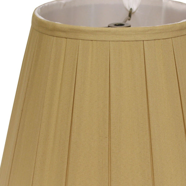 16" Primrose Slanted Crimped Box Shantung Lampshade