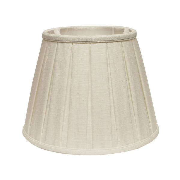 18" White Slanted Paperback Linen Lampshade with Box Pleat