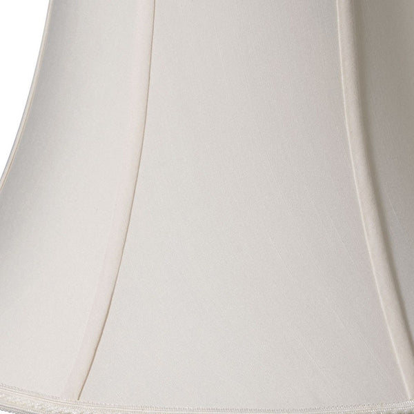 12" Cream Slanted Oval Paperback Shantung Lampshade