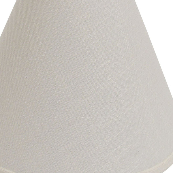 13" Off White Deep Cone Linen Lampshade