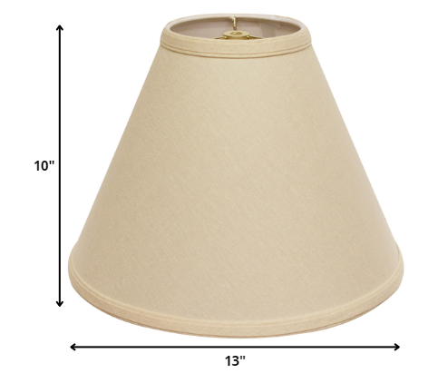 13" Parchment Biege Deep Cone Linen Lampshade