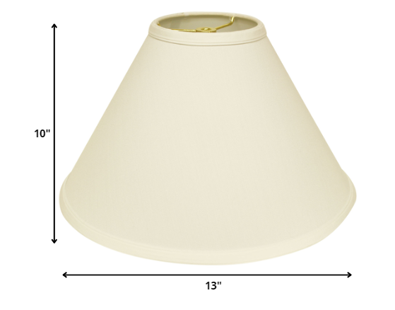 13" Ivory Deep Cone No Slub Lampshade