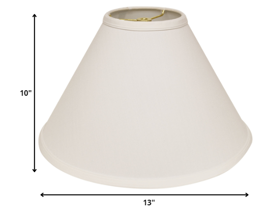 13" White Deep Cone No Slub Lampshade