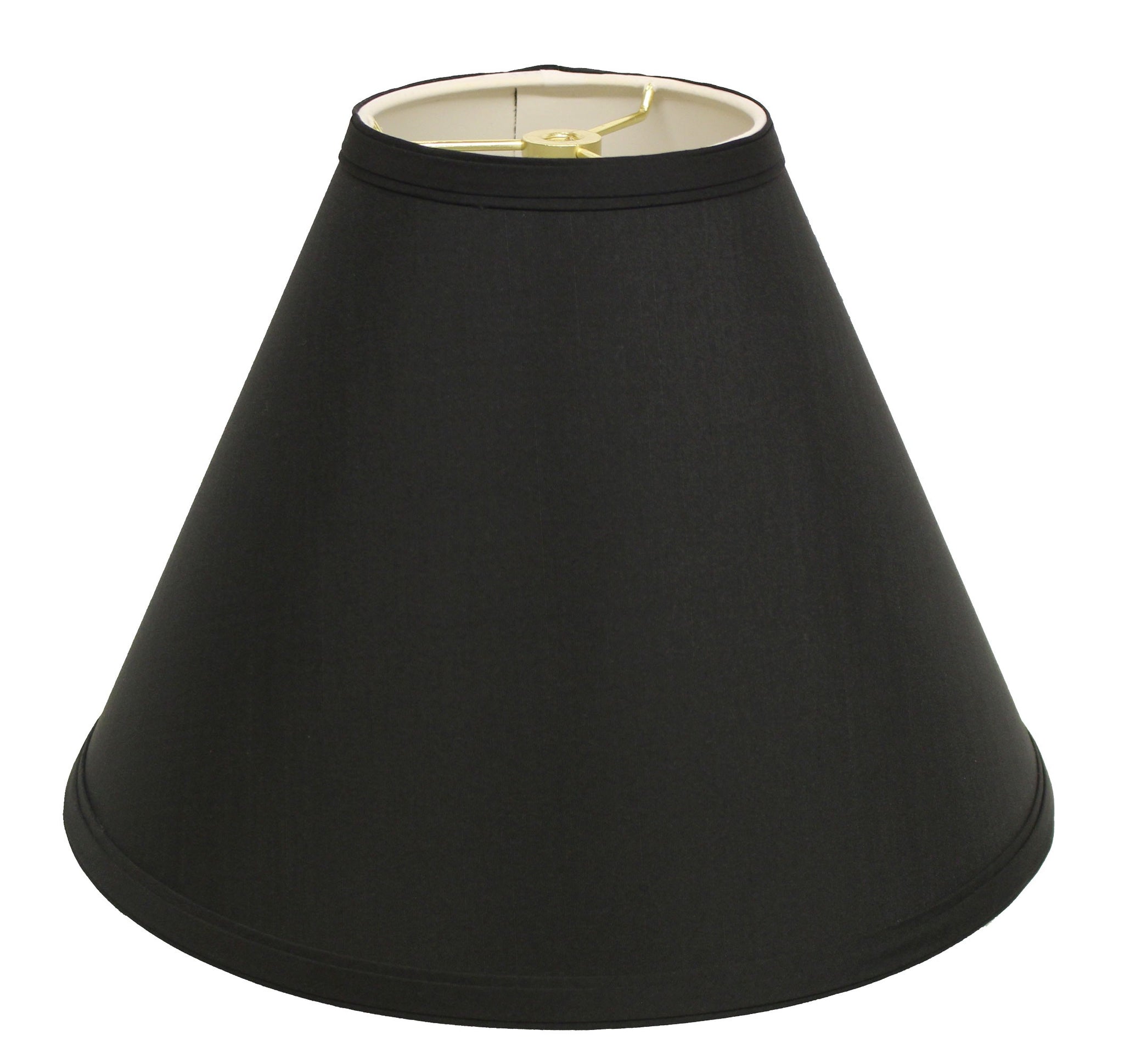 13" Jet Black Deep Cone Shantung Lampshade