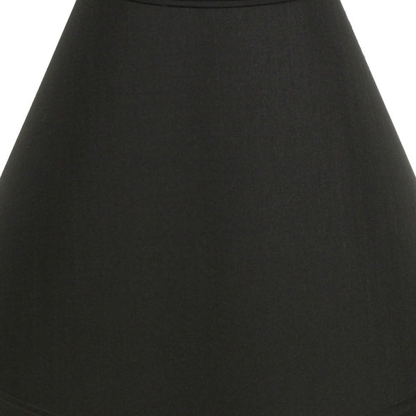 13" Jet Black Deep Cone Shantung Lampshade