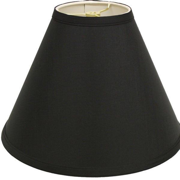 13" Jet Black Deep Cone Shantung Lampshade