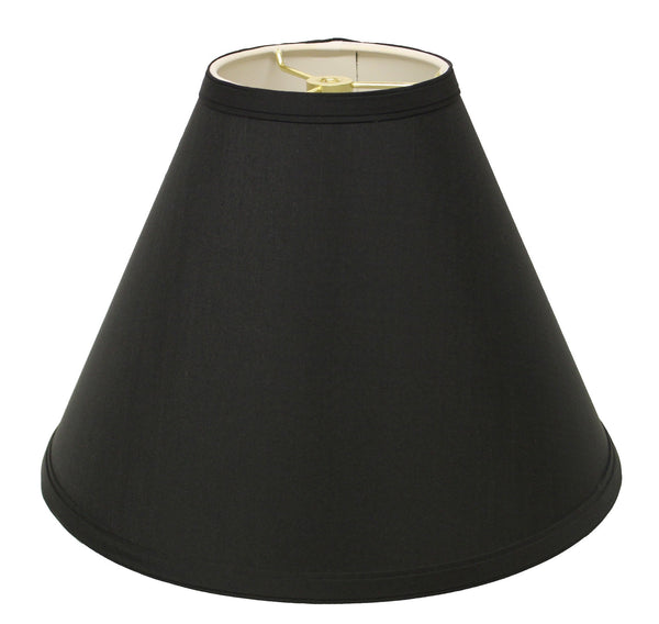 13" Jet Black Deep Cone Shantung Lampshade