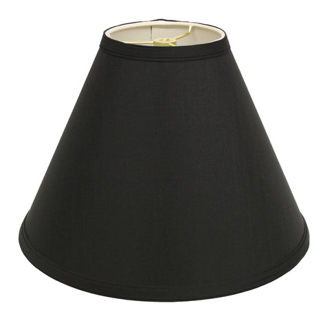 13" Jet Black Deep Cone Shantung Lampshade