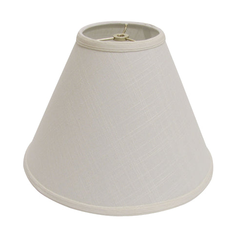 15" Off White Deep Cone Slanted Linen Lampshade