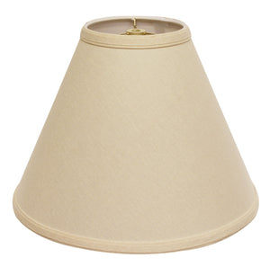 19" Parchment Biege Deep Cone Slanted Linen Lampshade