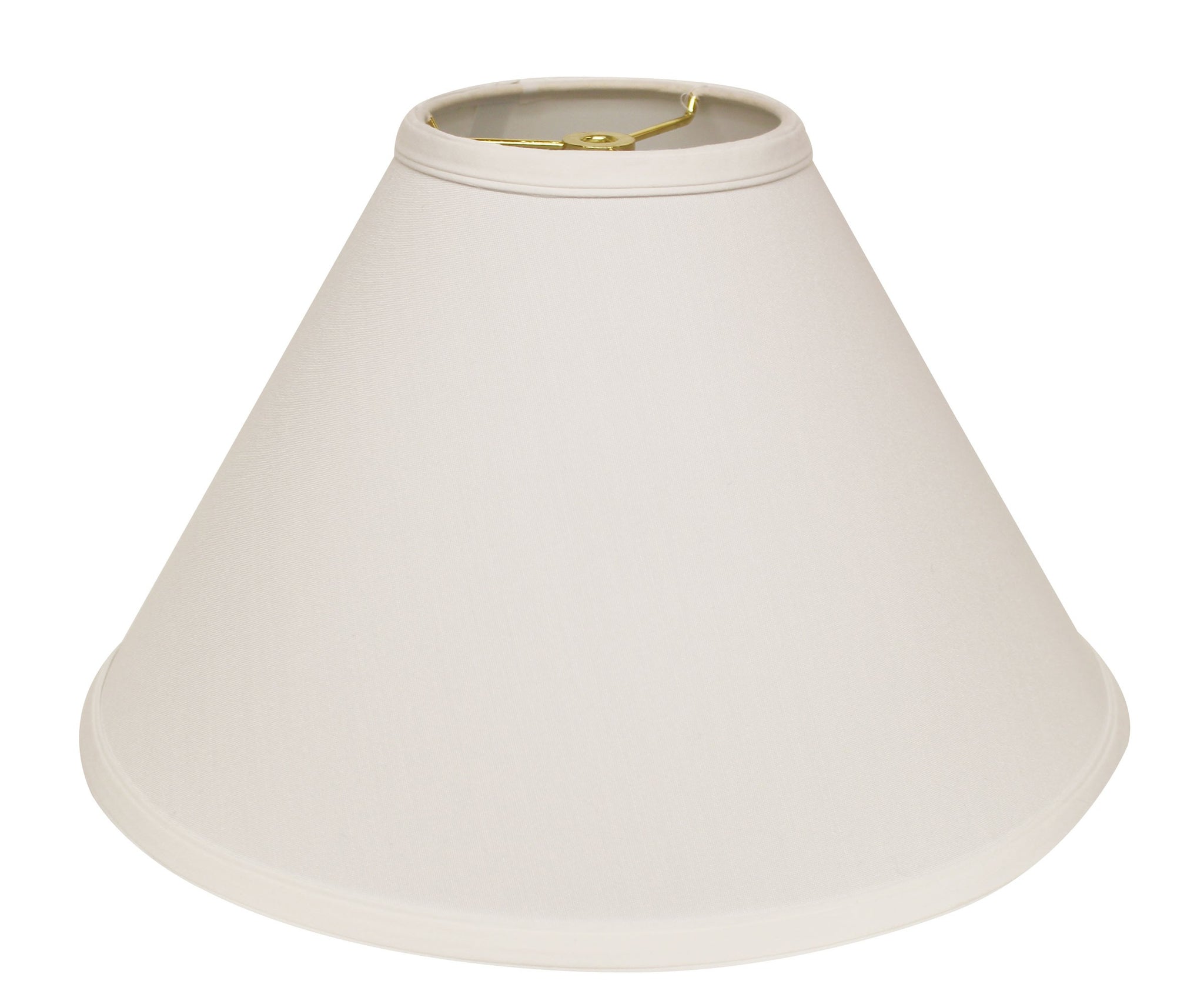 19" White Deep Cone Slanted No Slub Lampshade