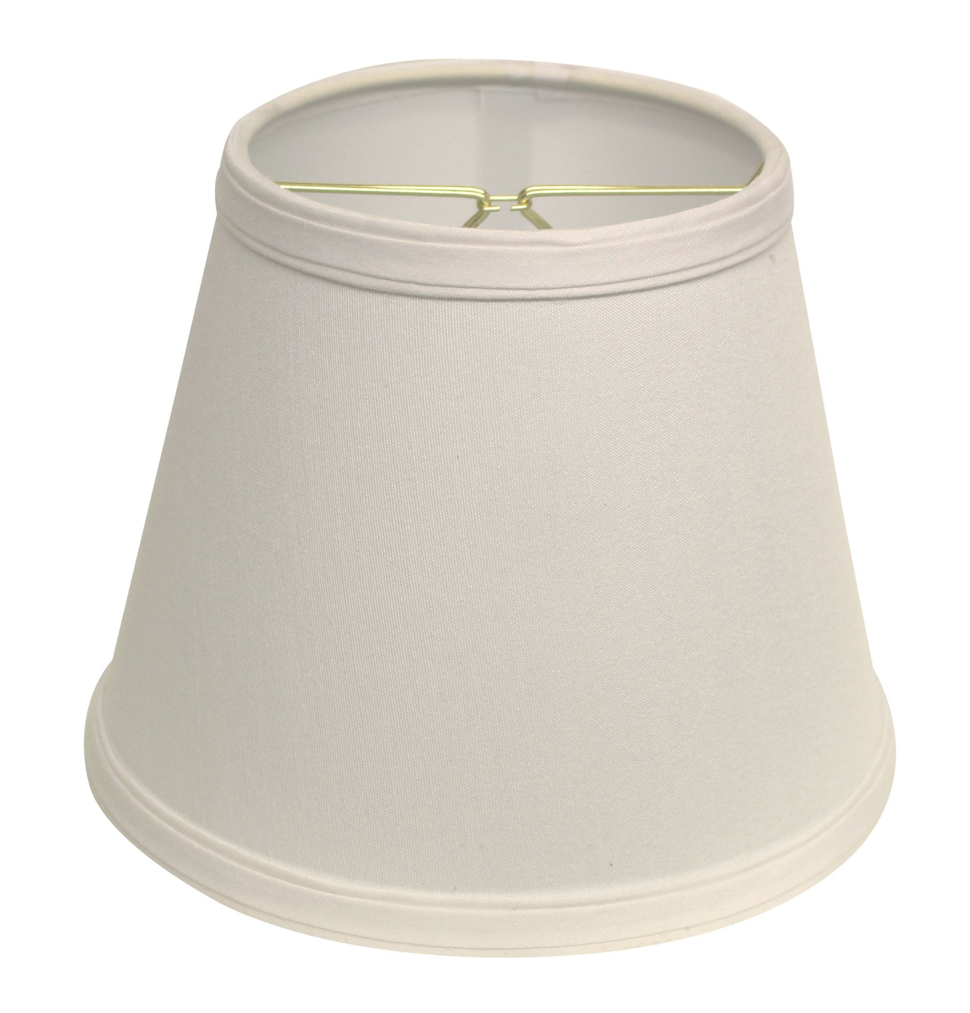 8" White Empire Hardback Slanted No Slub Lampshade