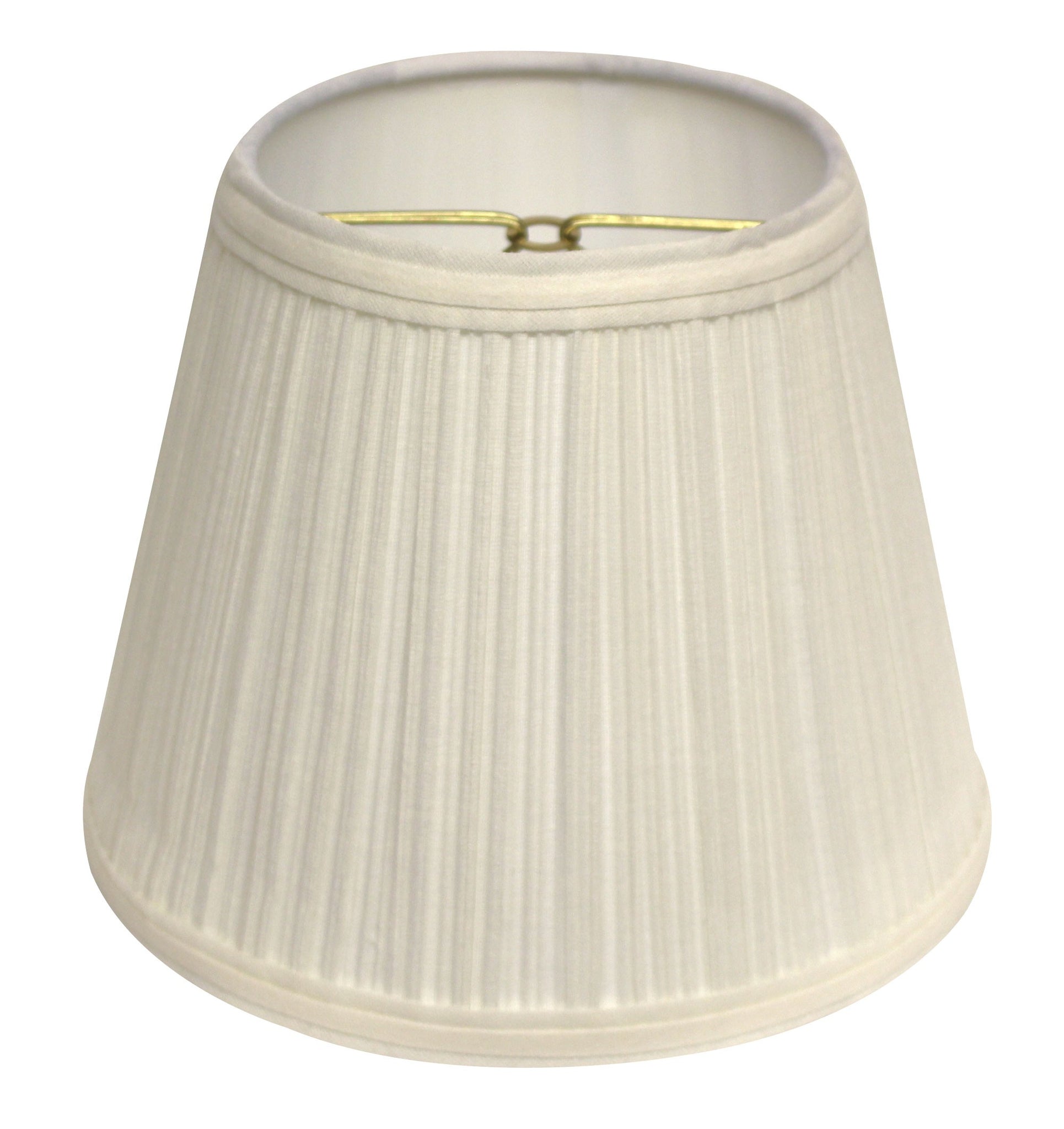 10" White Empire Hardback Slanted Broadcloth Lampshade