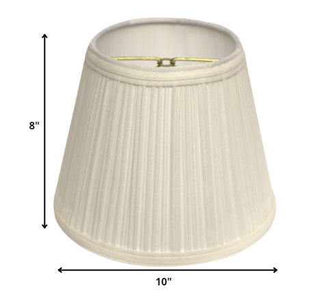 10" White Empire Hardback Slanted Broadcloth Lampshade