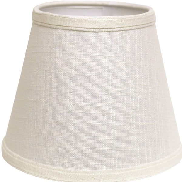 12" White Empire Hardback Slanted Linen Lampshade