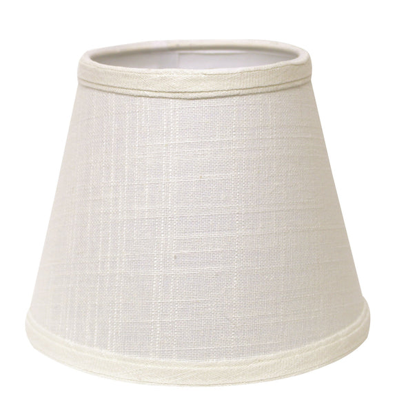 12" White Empire Hardback Slanted Linen Lampshade