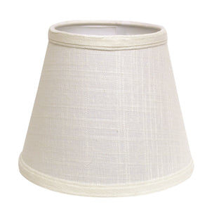 12" White Empire Hardback Slanted Linen Lampshade