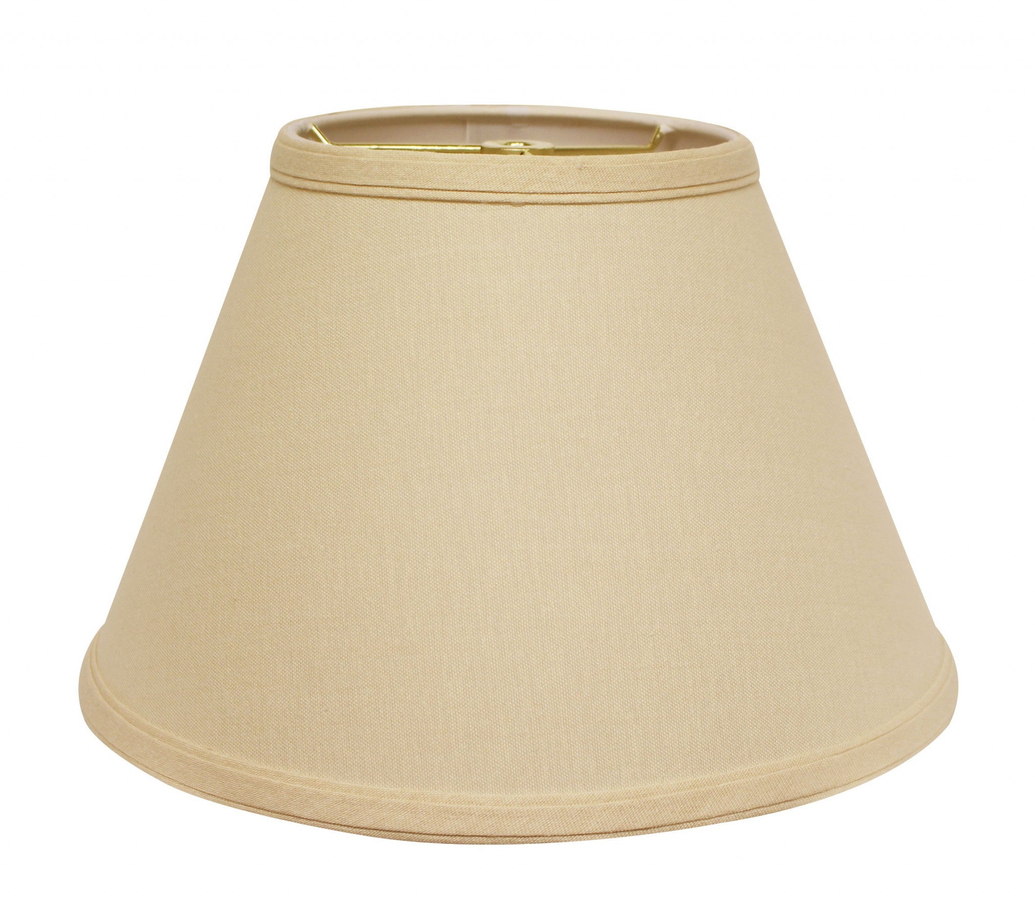 12" Parchment Biege Empire Hardback Slanted Linen Lampshade