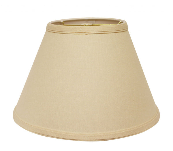 12" Parchment Biege Empire Hardback Slanted Linen Lampshade