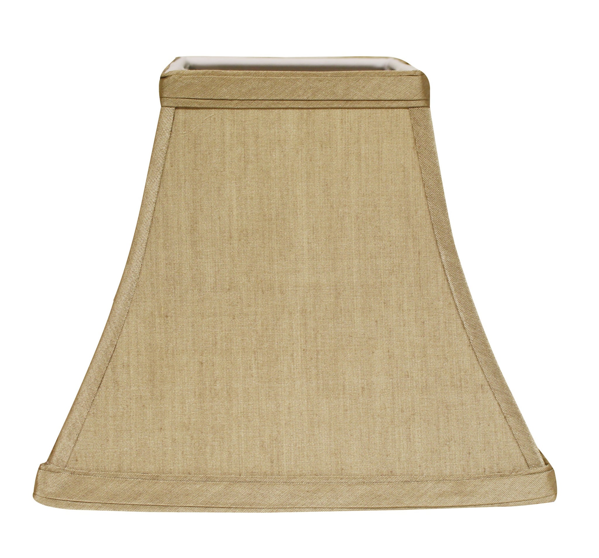 8" Pale Brown Square Bell No Slub Lampshade