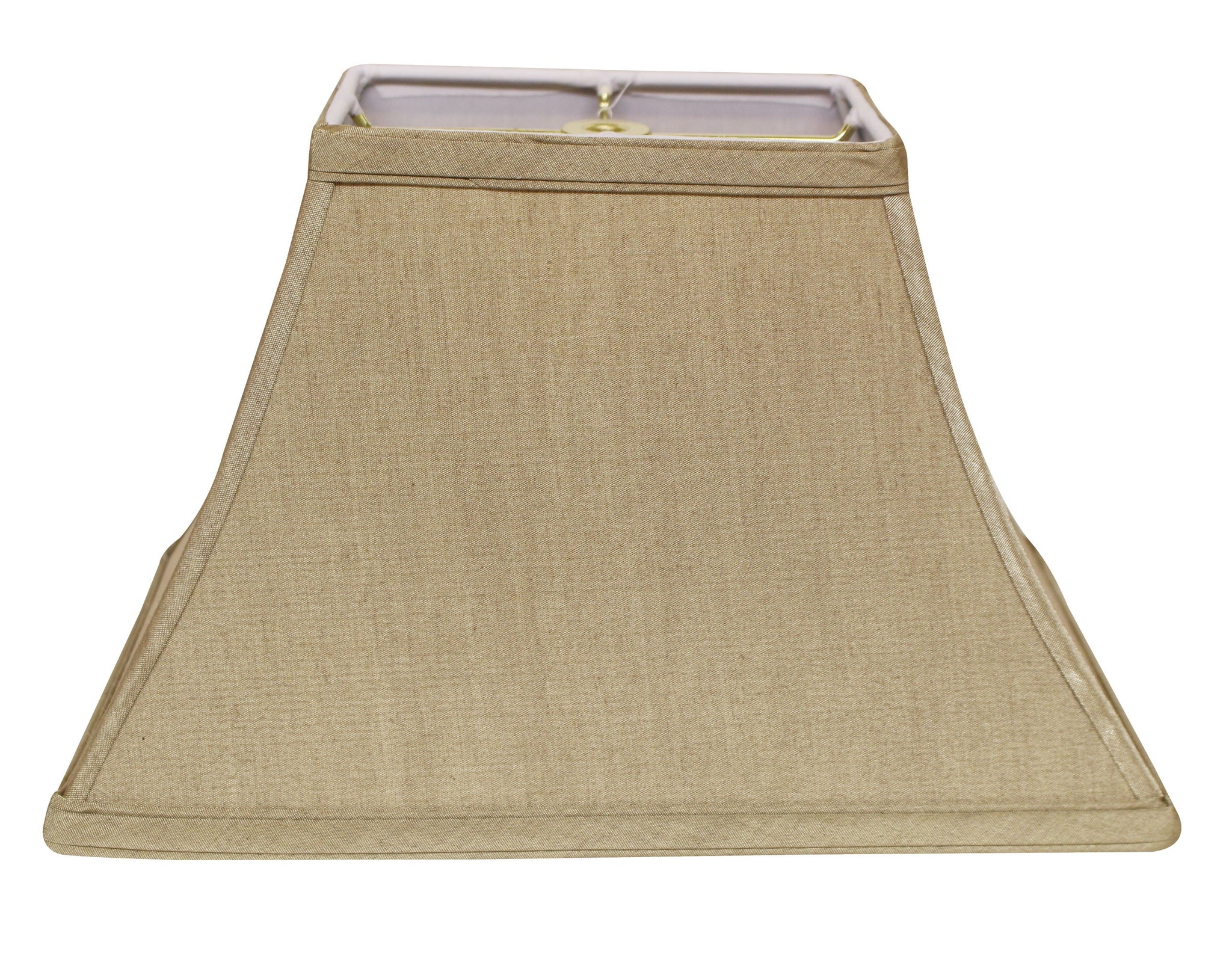 12" Pale Brown Rectangle Bell No Slub Lampshade