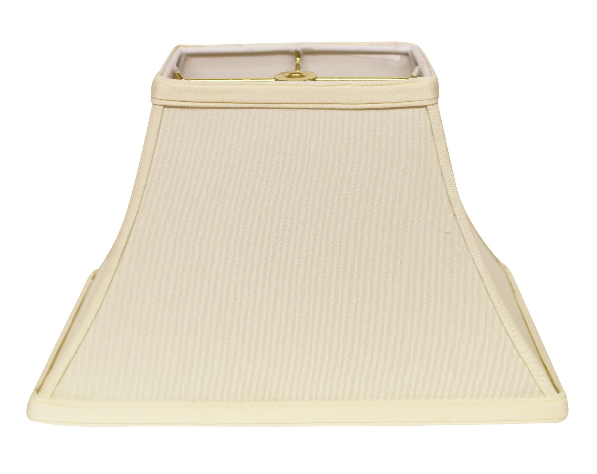 16" Ivory Rectangle Bell No Slub Lampshade