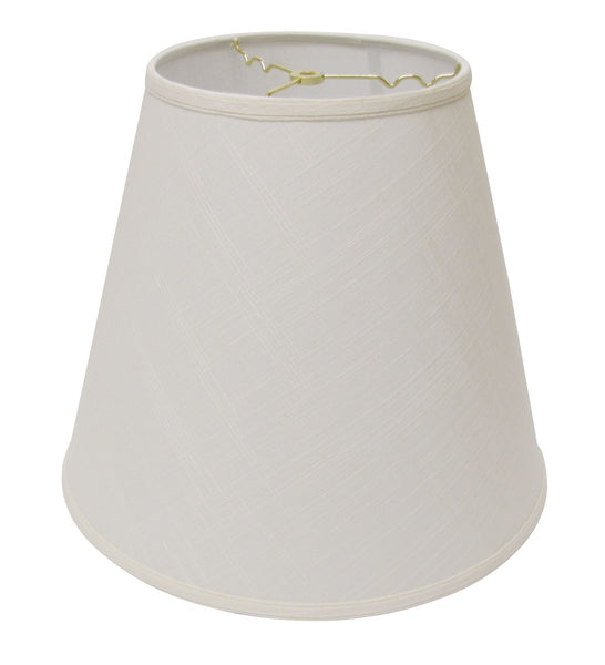 16" White Deep Empire Linen Lampshade