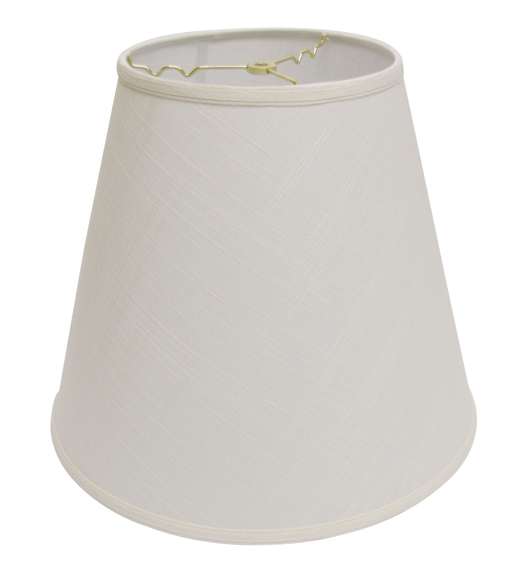 18" White Deep Empire Linen Lampshade