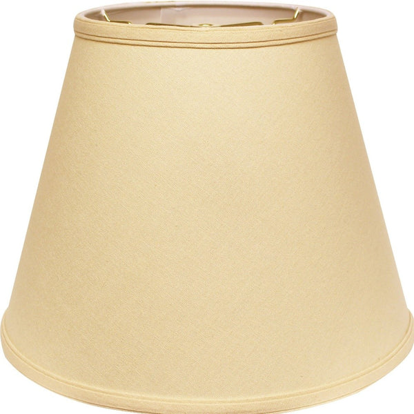 14" Parchment Biege Empire Deep Slanted Linen Lampshade