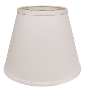 14" White Empire Deep Slanted No Slub Lampshade