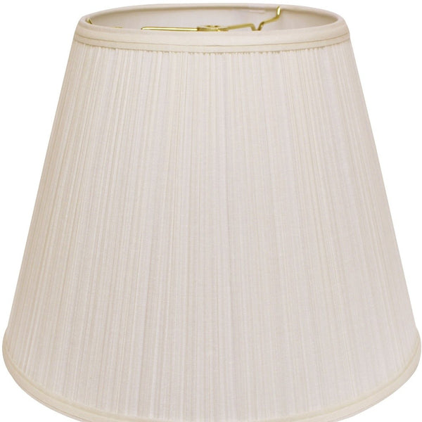 16" White Empire Deep Slanted Broadcloth Lampshade