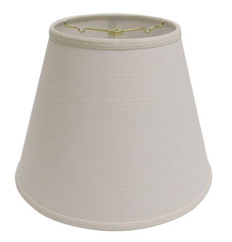 16" White Empire Deep Slanted Linen Lampshade