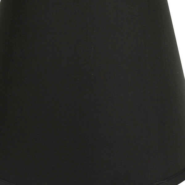 16" Black with White Empire Deep Slanted Shantung Lampshade