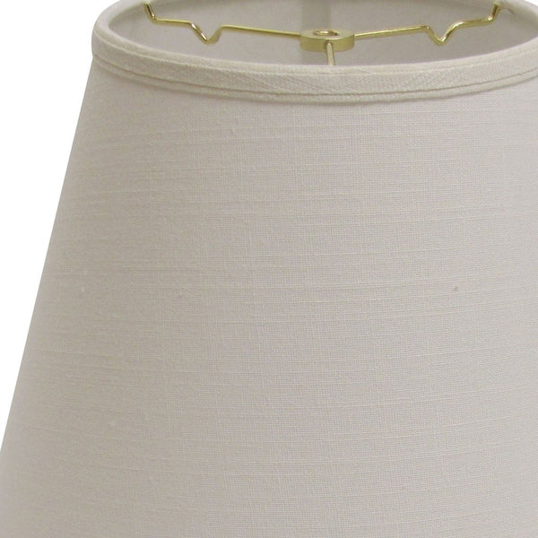 18" White Empire Deep Slanted Linen Lampshade