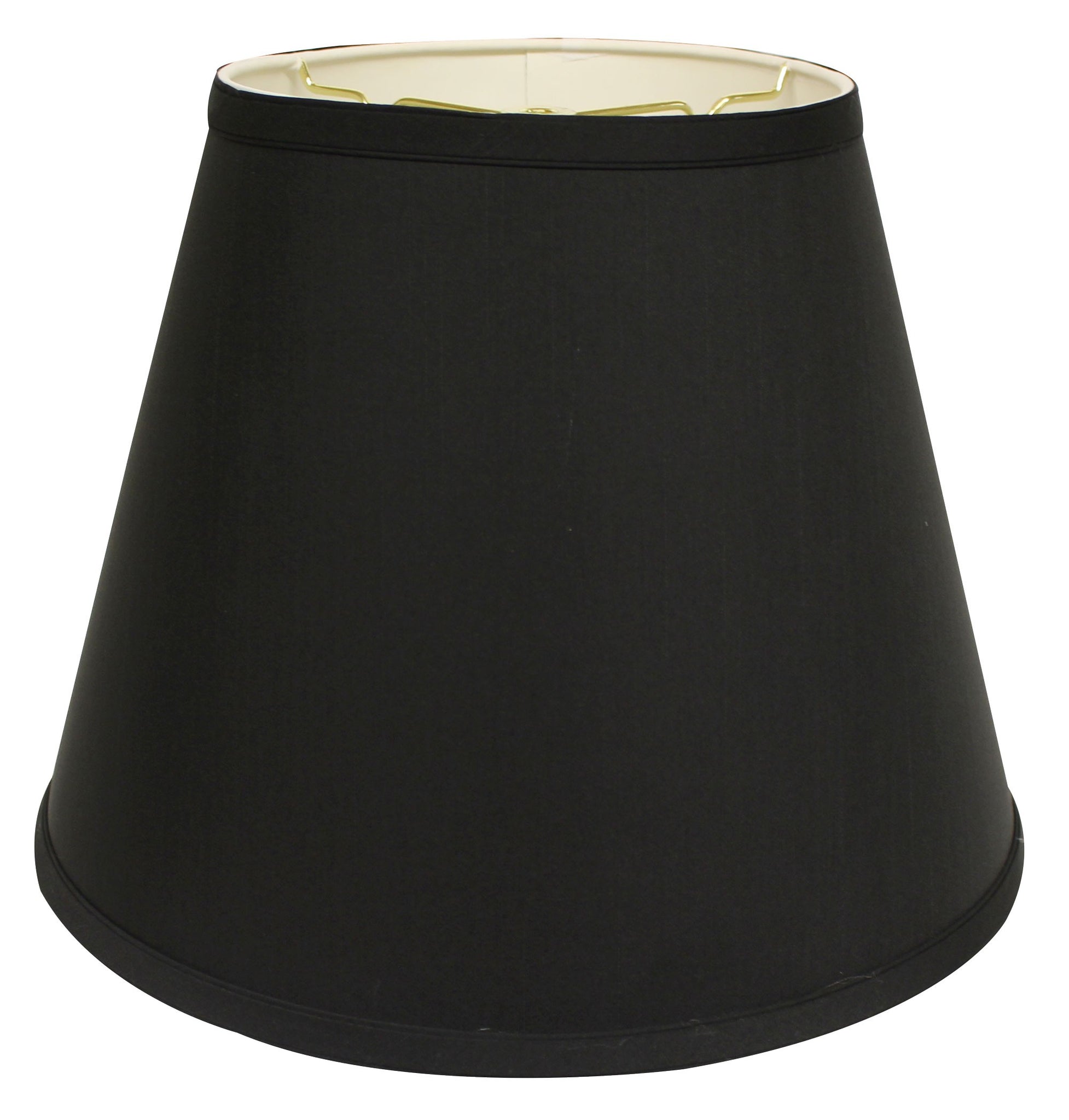 18" Black with White Empire Deep Slanted Shantung Lampshade