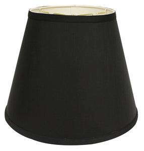 18" Black with White Empire Deep Slanted Shantung Lampshade