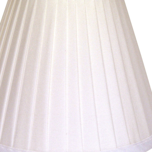 4" White Set of 6 Slanted Pleat Chandelier Silk Lampshades