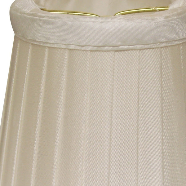 4" Slate Grey Set of 6 Slanted Pleat Chandelier Silk Lampshades