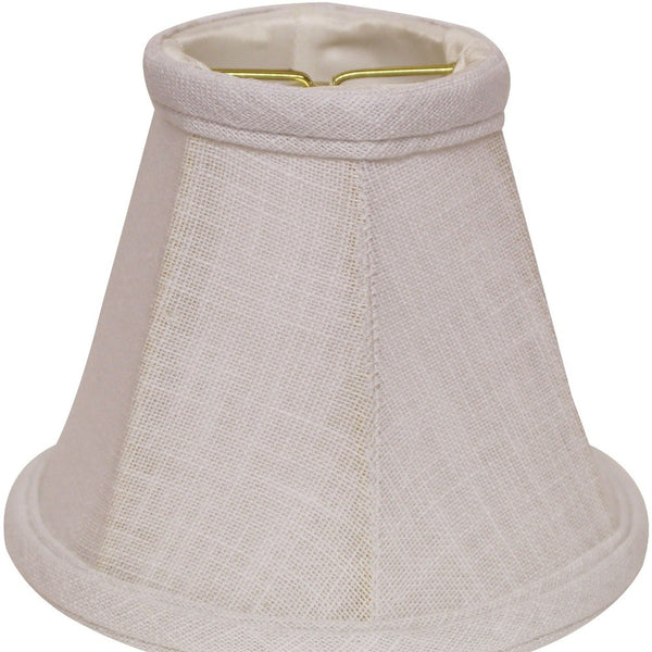 5" White Premium Set of 6 Chandelier Linen Lampshades