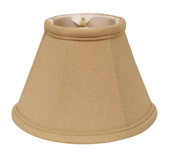 5" Parchment Biege Premium Set of 6 Chandelier Linen Lampshades