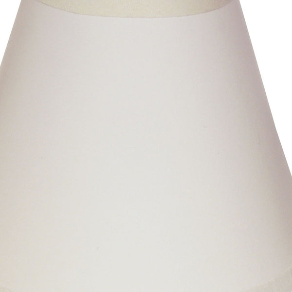 5" Gloss White with White Set of 6 Chandelier Parchment Lampshades