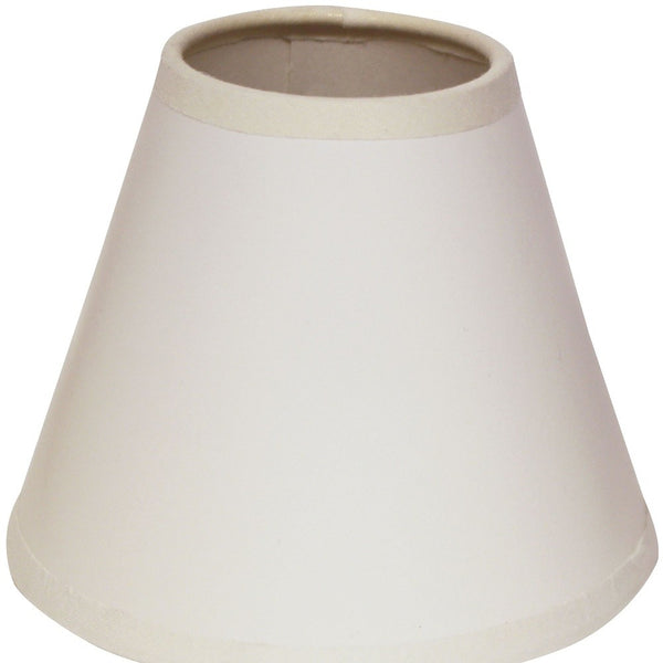 5" Gloss White with White Set of 6 Chandelier Parchment Lampshades