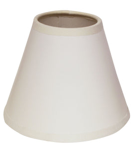 5" Gloss White with White Set of 6 Chandelier Parchment Lampshades