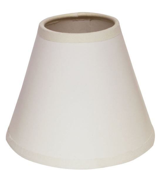 5" Gloss White with White Set of 6 Chandelier Parchment Lampshades