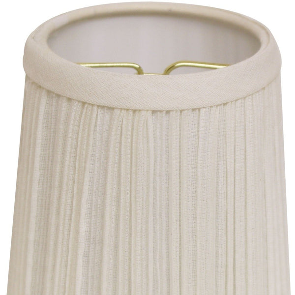 4" White Set of 6 Chandelier Broadcloth Lampshades