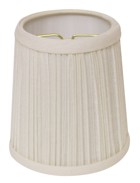 4" White Set of 6 Chandelier Broadcloth Lampshades