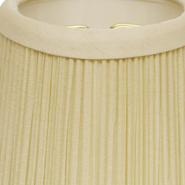 5" Ivory Set of 6 Chandelier Broadcloth Lampshades