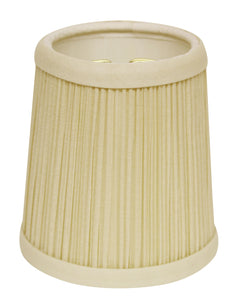 5" Ivory Set of 6 Chandelier Broadcloth Lampshades