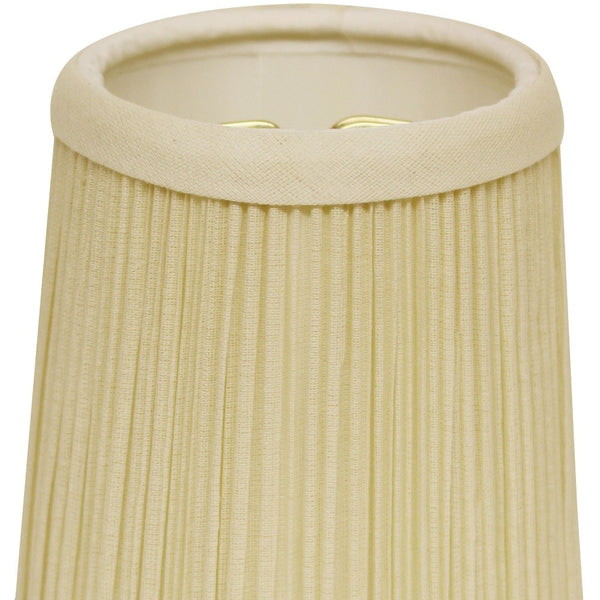 5" Ivory Set of 6 Chandelier Broadcloth Lampshades