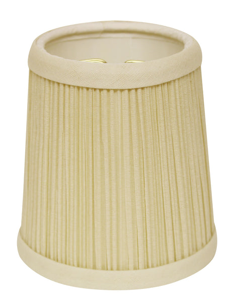 5" Ivory Set of 6 Chandelier Broadcloth Lampshades